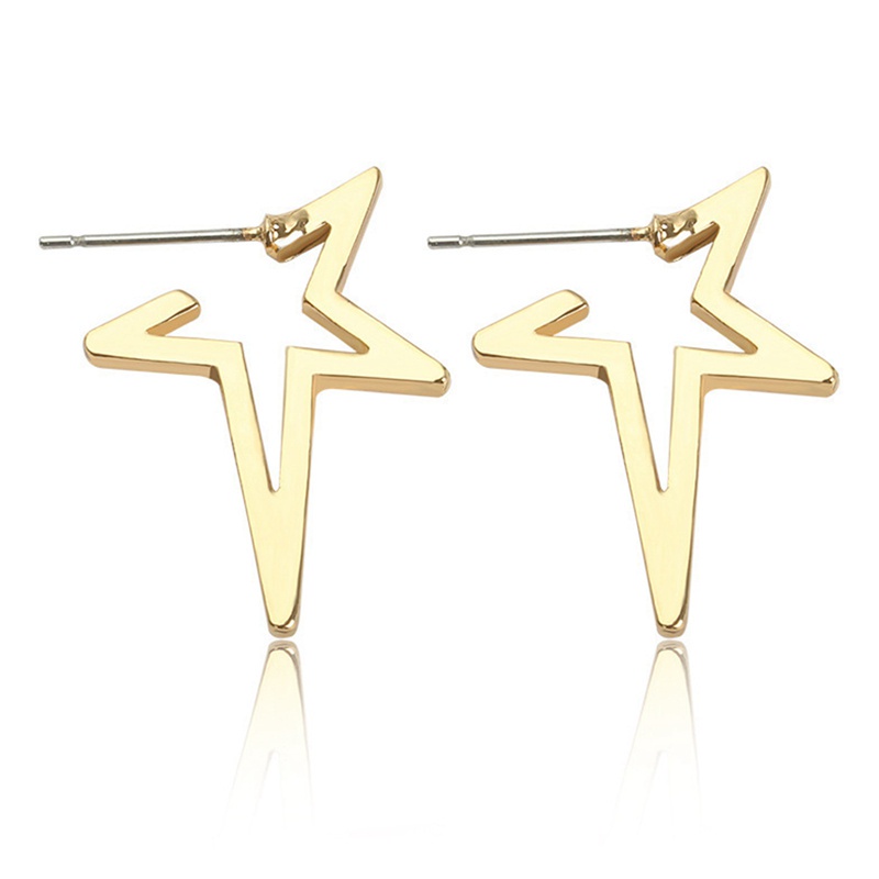 Fancyqube Anting Stud 925 Sterling Silver Bentuk Bintang Untuk Wanita