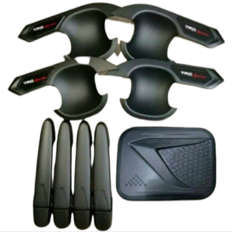 Paket Outer Handle Pintu Tank Cover Calya Sigra Hitam TRD