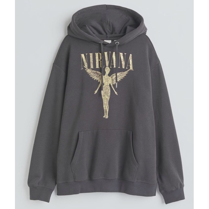 Hoodie H&M Nirvana New Grey