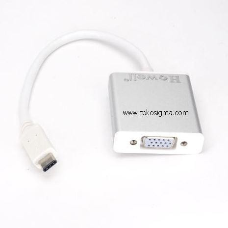 HOWELL USB 3.1 TYPE C TO VGA F ADAPTER CABLE