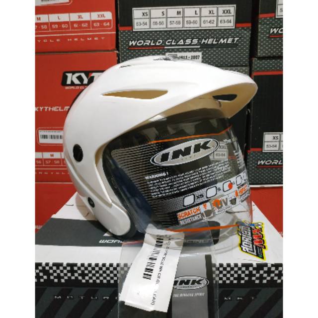 HELM INK CX 22 ORIGINAL WHITE HELM INK CX22 PUTIH ORI HELM INK TOPI ASLI GARANSI NO KW HELM INK ORI