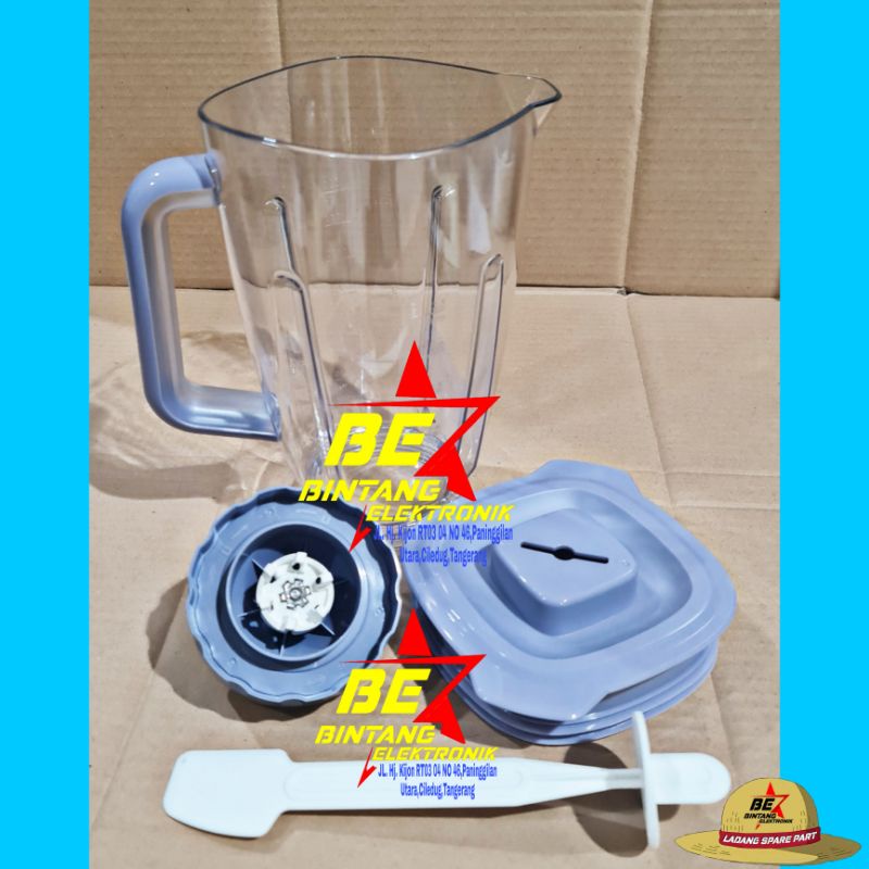 Gelas Tabung Jar Jus Blender Philips Hr2221 hr2222 hr2223 Set Plastik