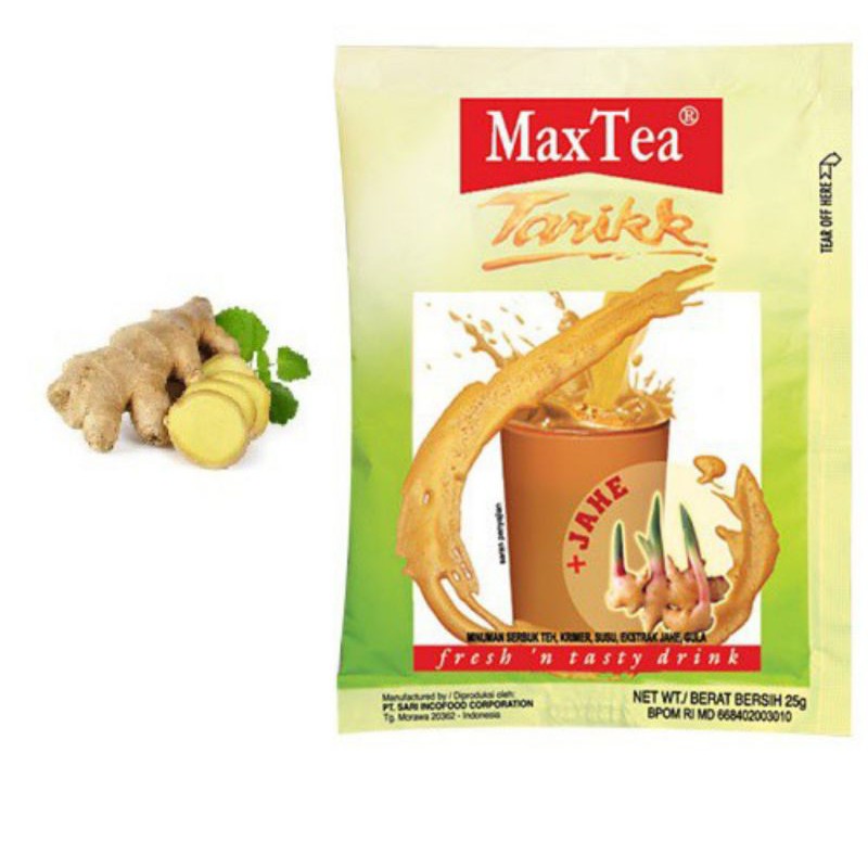 Indocafe Maxtea Tarikk Teh Tarikk Jahe 1 sachet @ 25gr