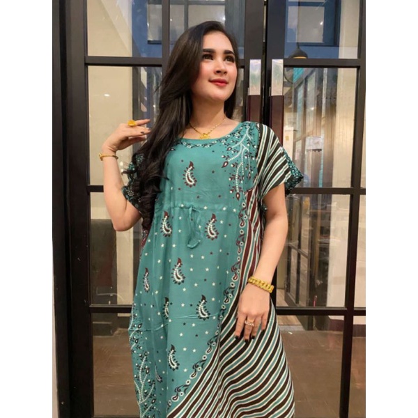 Baju Wanita Kekinian Jumbo Remaja Cewek Dewasa Pakaian Perempuan Hamil Bumil Friendly Tali Dada Terbaru Bahan Rayon Murah Harga Grosir Ukuran LD 120 Besar Lengan Pendek Kelelawar Lowo Tidur Cewe Santai Motif Batik Warna Modern Bisa COD Gratis Ongkir Extra
