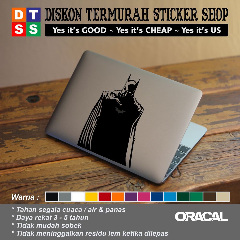 Sticker Aksesoris Laptop Apple Macbook Batman 001