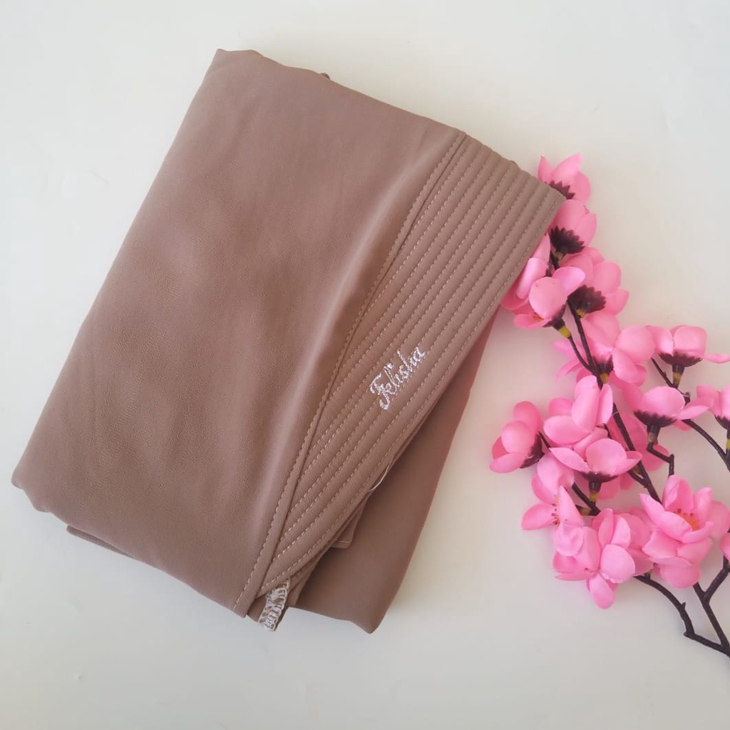 Jilbab Instan Ceruty 2 Layer Oval Jumbo Polos/Khimar Ceruty Sayana-8