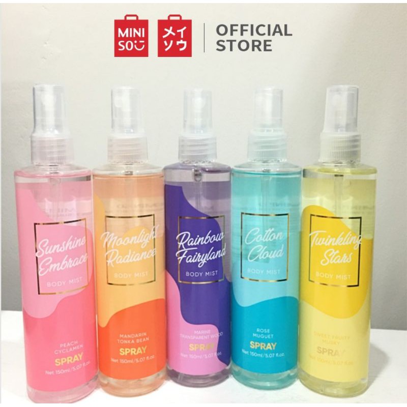 MINISO Body Mist Wanita Spray ROSE MUGUET/PEACH/MARINE WOOD/SWEET FRUIT