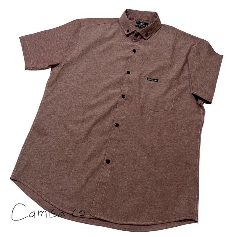 KEMEJA PRIA POLOS LENGAN PENDEK WARNA DUSTY PURPLE KATUN OXFORD PREMIUM HEM PRIA LENGAN PENDEK KASUA