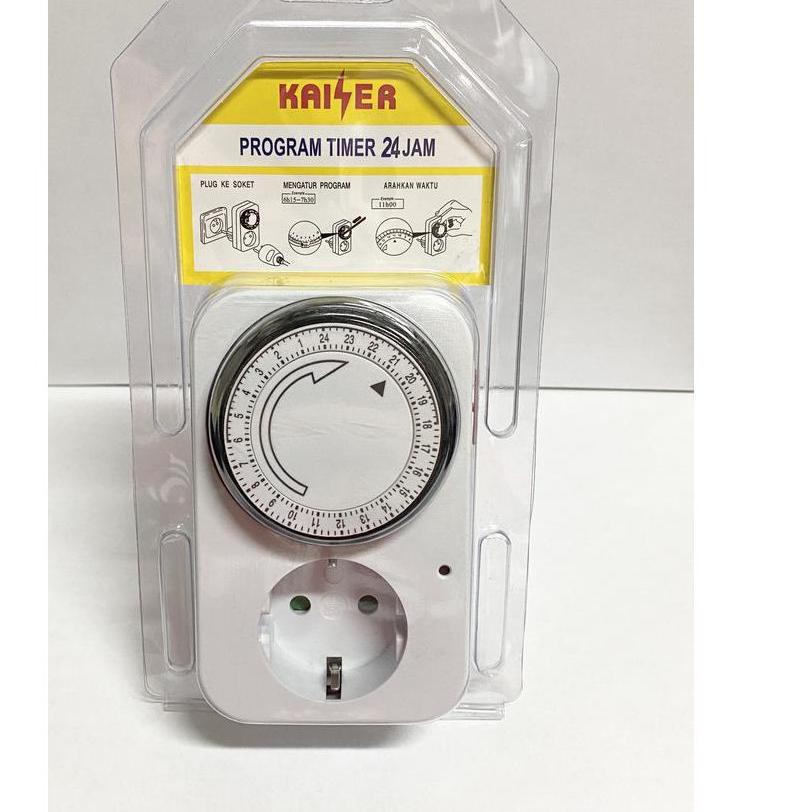 Terbaik.. TIMER ANALOG LISTRIK 220V KAISER TIMER LISTRIK MANUAL 24 JAM PROGRAM ON OFF OTOMATIS LISTR