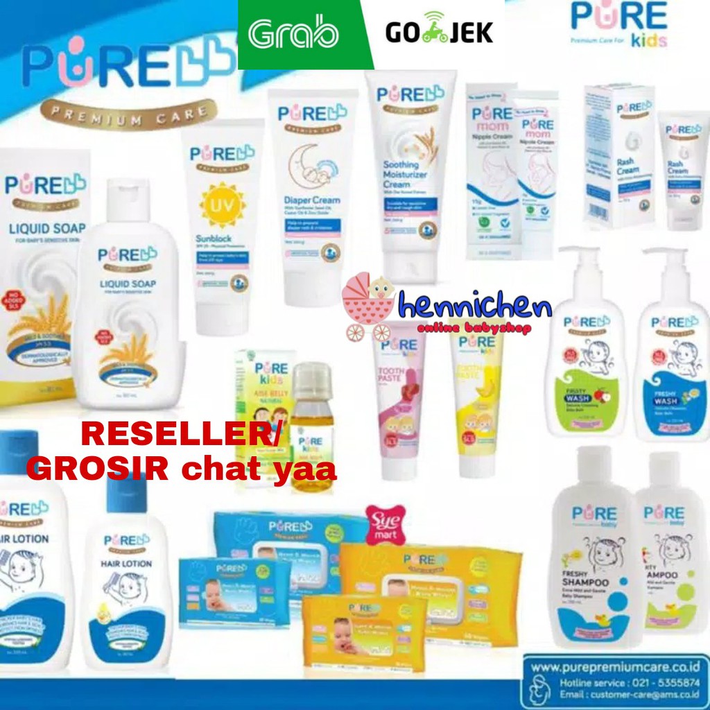 CUCI GUDANG PROMO PURE BB Baby Care Series / Pure Kids / Pure BB Hair Lotion / Pure Baby / Pure Mom