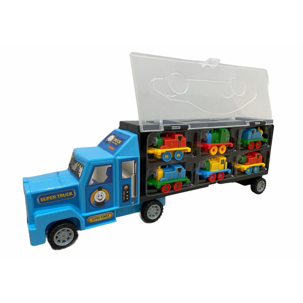 Mainan Mobil Track Set Isi 6pcs Truck Combination Tho mas Train Container New Train Tho mas Isi 6 Pcs Mainan Anak