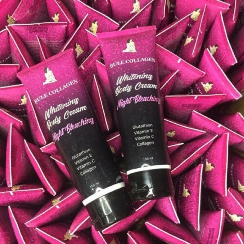 Jual Bule Collagen Bleaching Whitening Body Cream Bleaching Night