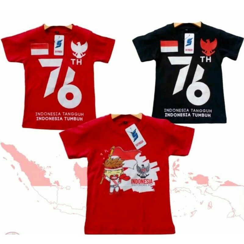 Kaos Merah Putih Spesial Kemerdekaan  / Kaos Garuda / Kaos 76