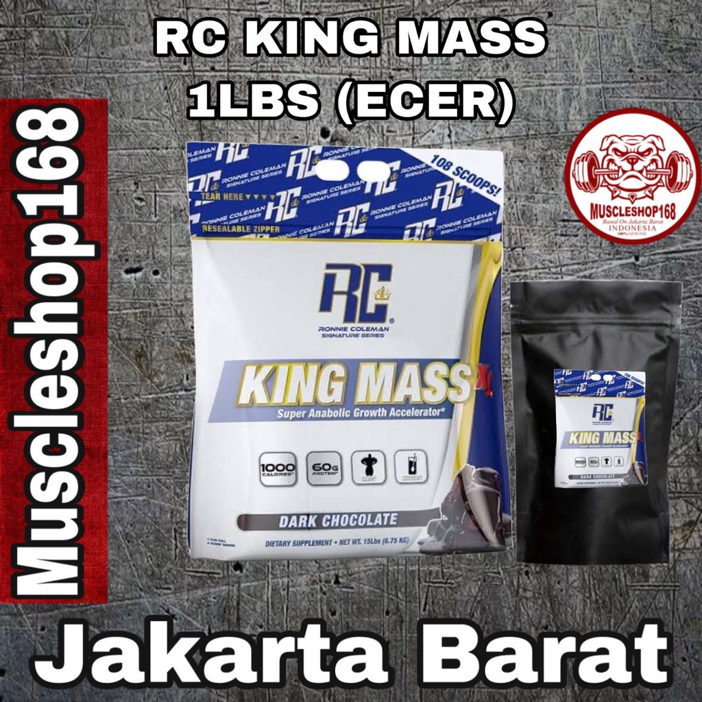 King Mass 1 Lbs Ronnie Coleman RC Gainer Susu Penambah Berat Badan Kemasan Repack 1Lbs