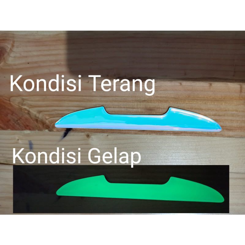 Door Guard / Stiker Emblem Timbul RAINBOW TWO TONE Luminous Pelindung Pintu Mobil Stiker Serbaguna Tebel Anti Gores Pengaman Sisi Pintu Mobil