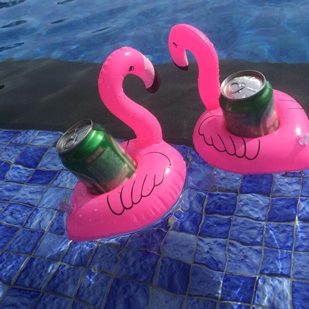 [house2020]Pink Pool Drinking Holder Inflatable Overwater Beach Party Toys for Kids Swimming Drink Stands for Cups Phone