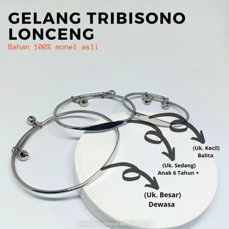 (Grosir) Gelang Lonceng Kecil/Sedang/Besar (Isi 10 pcs)