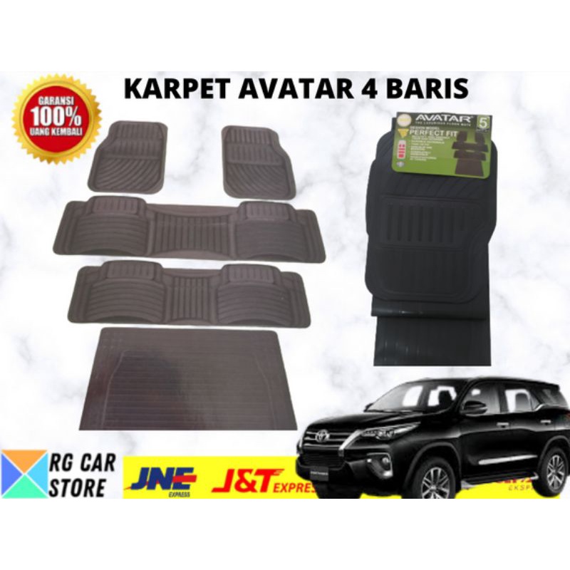 KARPET MOBIL 4 BARIS MEREK AVATAR DIJAMIN SAMPAI BAGASI ORIGINAL BERKUALITAS