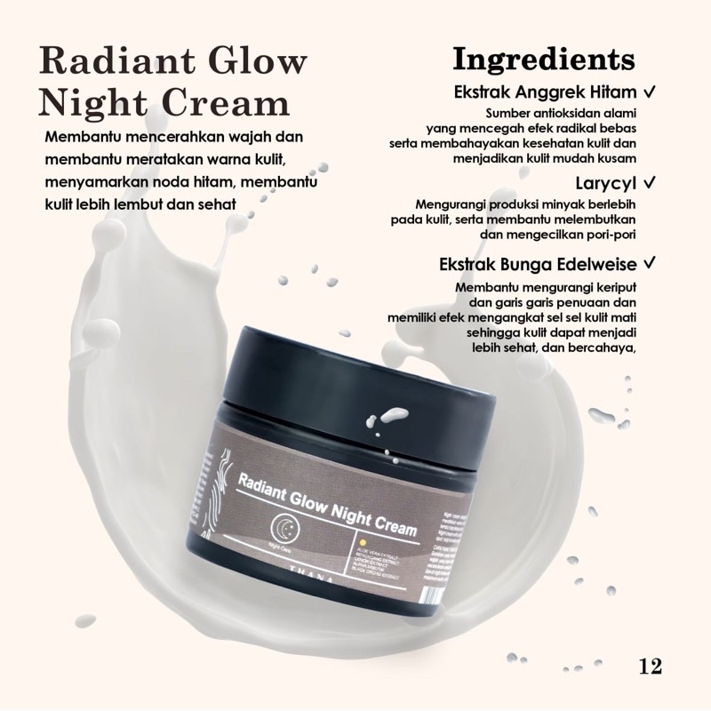 Thana Beauty Night Cream Radiant