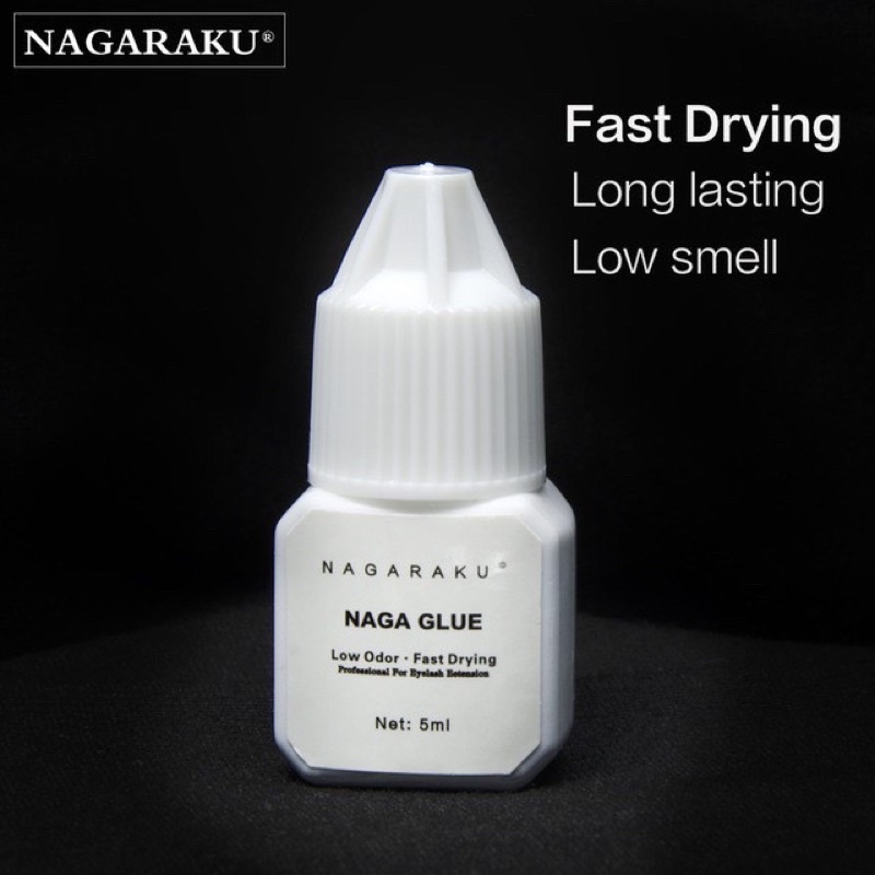 Nagaraku Glue 5ml For Eyelash extansion NAGARAKU GLUE LEM BULU MATA NAGA GLUE LEM EYELASH EXTENSION PEDIH