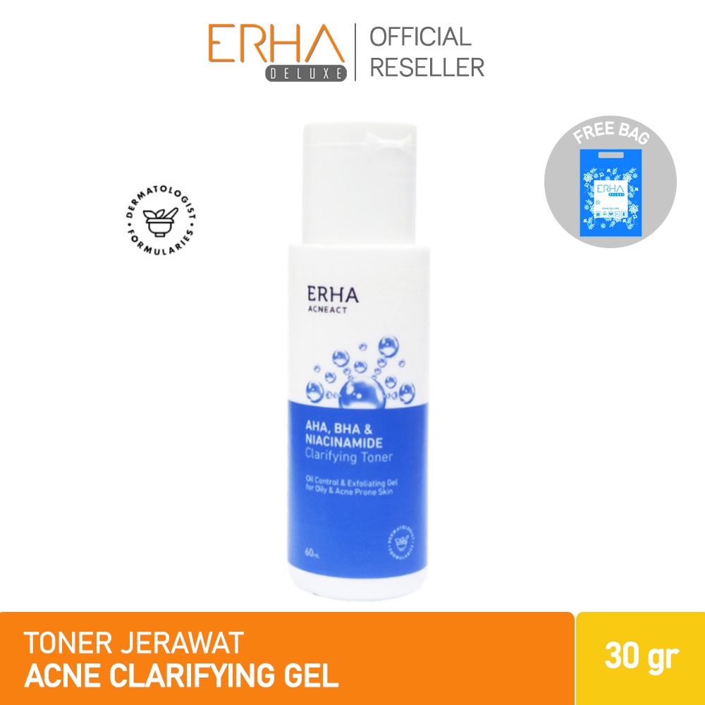 ERHA Toner Wajah Jerawat - ERHA Acne Clarifying Gel AHA BHA Niacinamide