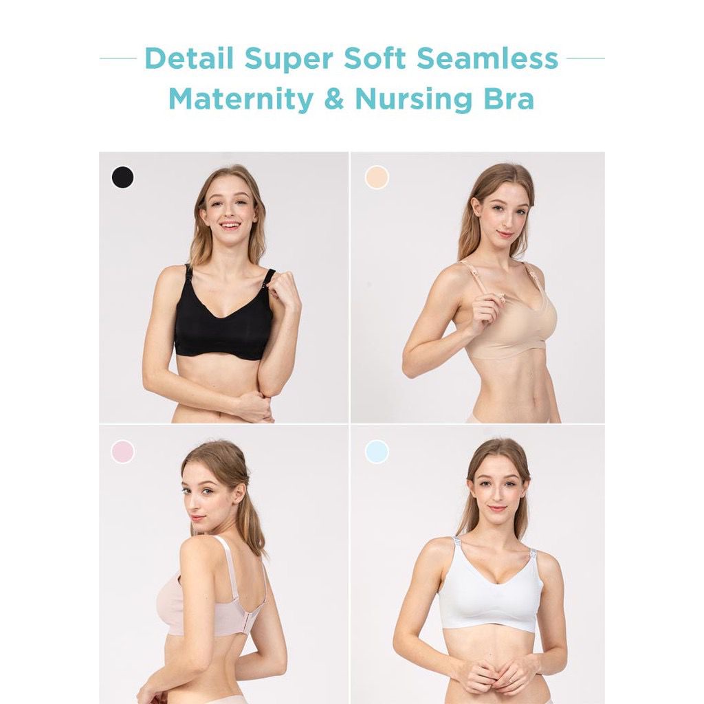 Mooimom - B93103 Super Soft Seamless Maternity &amp; Nursing Bra - Bra Menyusui - Bra Hamil Nyaman