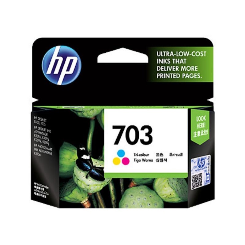 Tinta hp 703 black + 703 colour original for D730, F735,K109, K209a