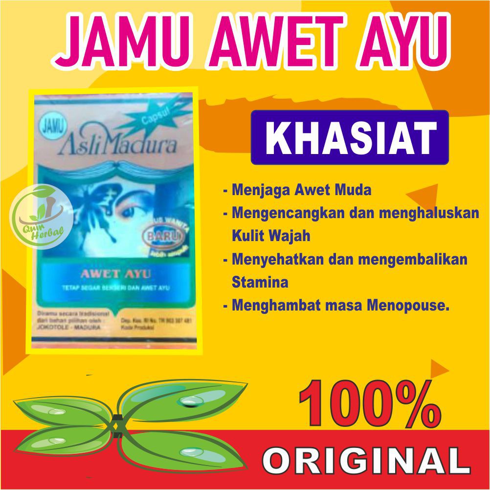 Jamu Herbal Awet Muda Untuk Kecantikan Dan Perawatan Kulit Obat Alami Original Madura A30 Shopee Indonesia