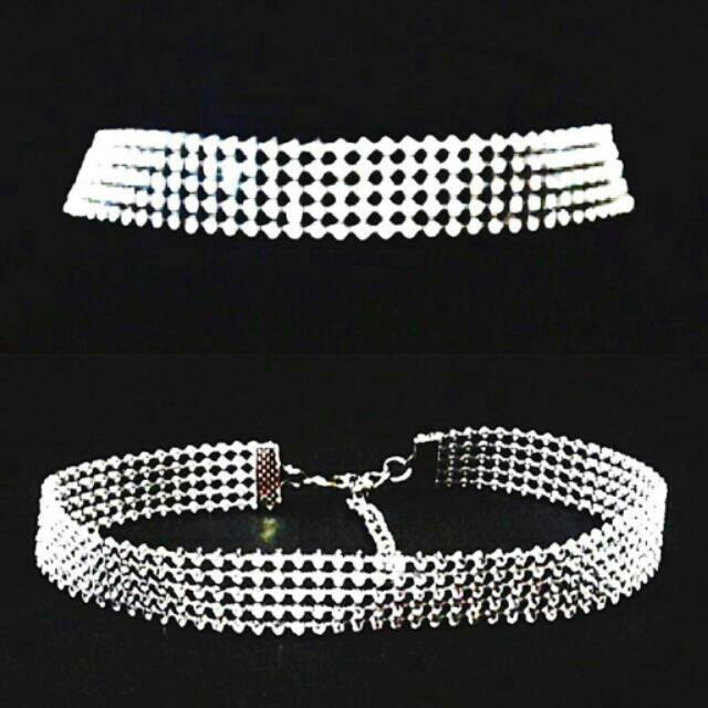 Medium 5 Row Diamond Choker Necklace | Kalung Handmade Premium Collection