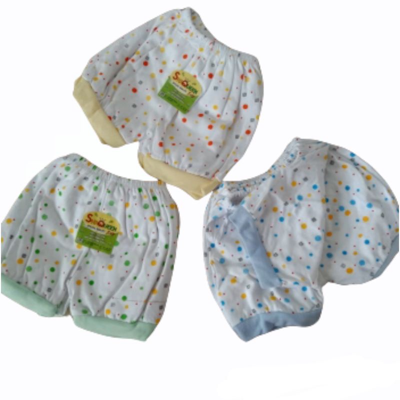 Celana pendek bayi motif shaqueen 6pcs SNI