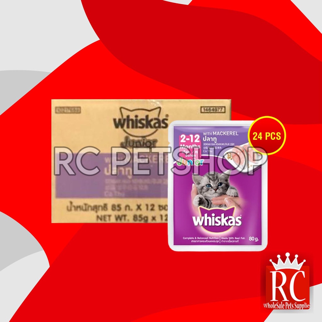 Makanan Basah Kucing Whiskas Sachet Pouch Grosir Dus isi 24 PCS 85 GR