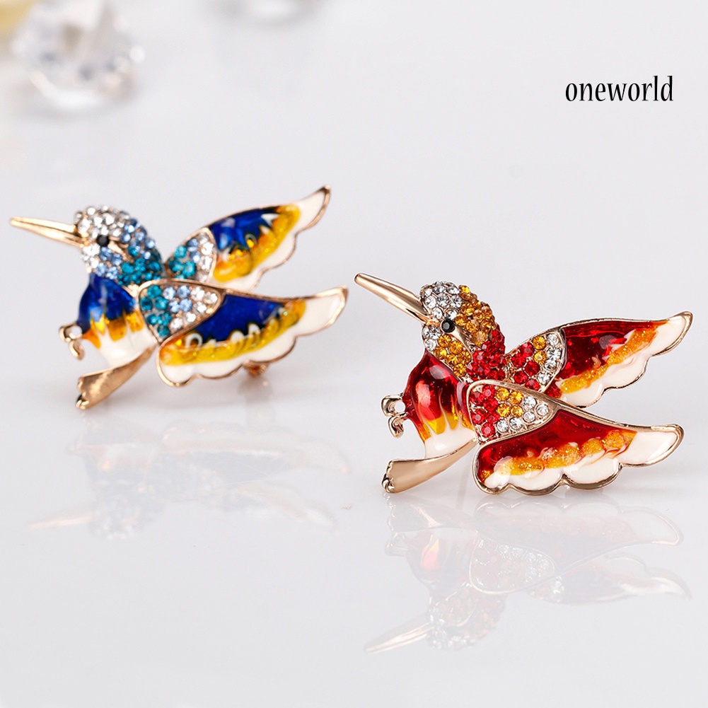 OW@ Fashion Bird Rhinestone Alloy Women's Brooch Pin Dress Sweater Clothes Ornament