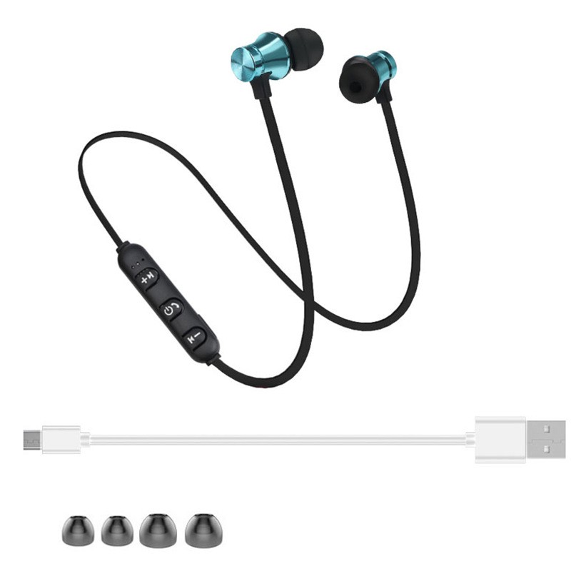 Earphone Wireless Bluetooth Magnetik In-Ear Stereo Sport 4.2 Magnetik