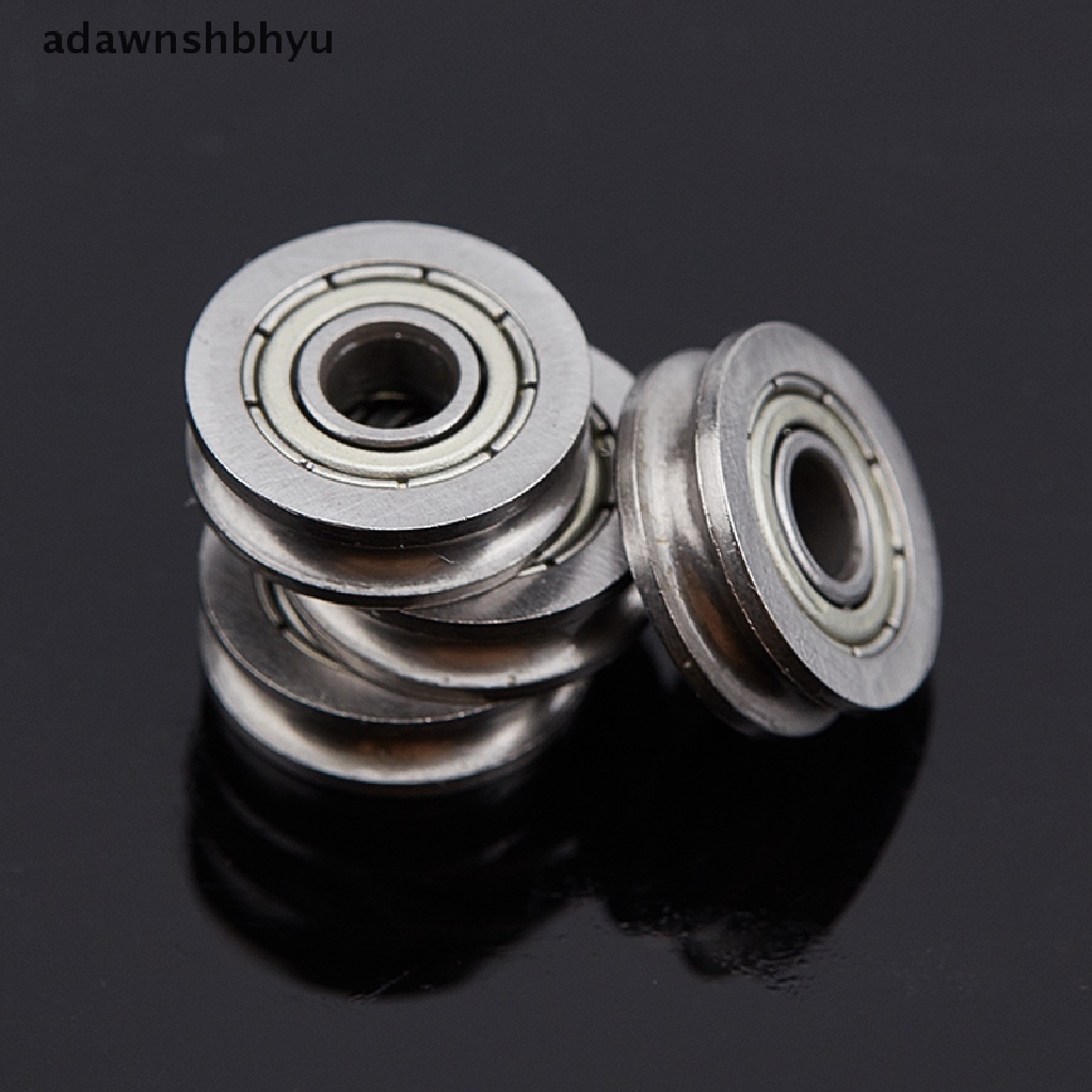 Adawnshbhyu 5pcs V U Alur Roller Wheel Ball Bearing Mesin Bordir Pulley Bearing