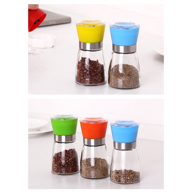 Alat Dapur Merica Rumah Tangga Botol Bumbu Toples Penyimpanan Grinding Botol Kaca Wijen Grinding Spice Jar