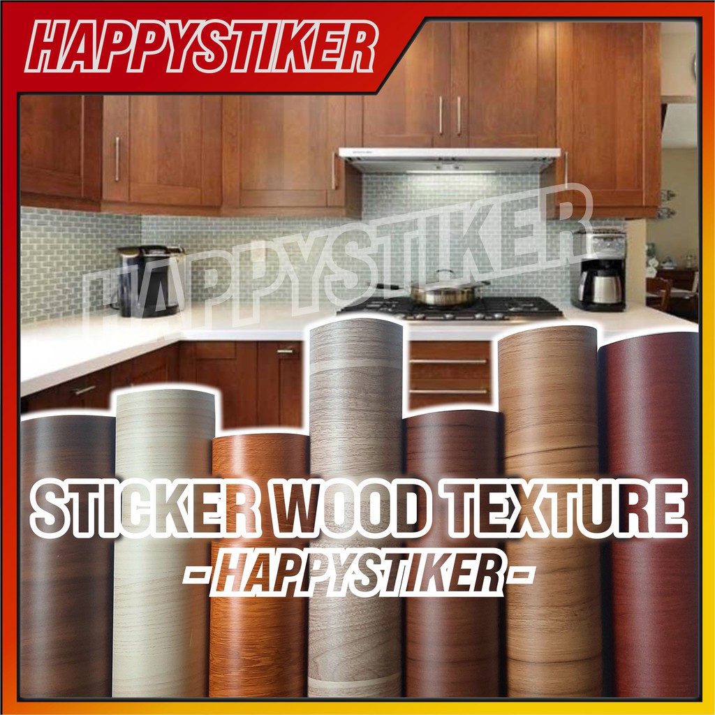 Wallsticker Kayu / Sticker Lemari Motif Kayu / Sticker Furniture Motif Kayu / Sticker Kayu