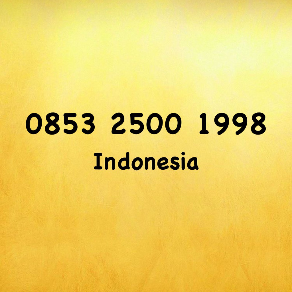 Nomor Cantik Kartu AS Seri Tahun - 98 - 0853 2500 1998