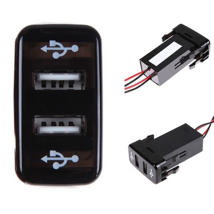 Dual USB Charger Port Khusus Mobil Toyota