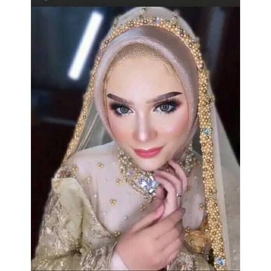 Slayer Mutiara Akar / Slayer Pengantin / Slayer mutiara Pengantin / Veil Mutiara  /Hijab Pesta