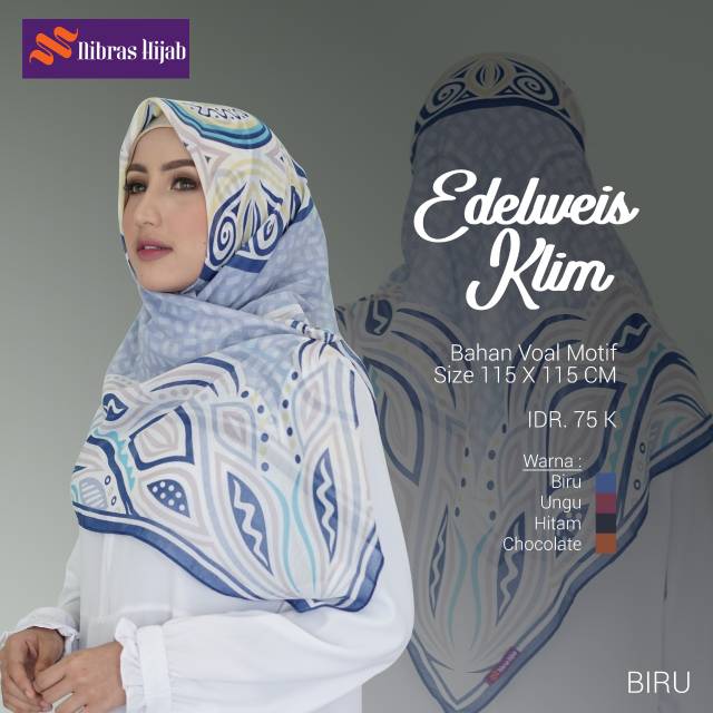 Hijab Edelweis Nibras / Edelweis Nibras Hijab / Hijab segi empa edelweis nibras