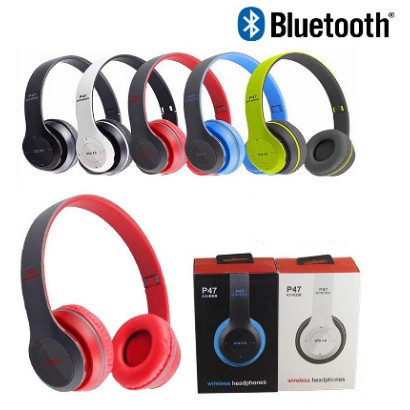 HEADPHONE BLUETOOTH P 47 WIRELESS TERKINI