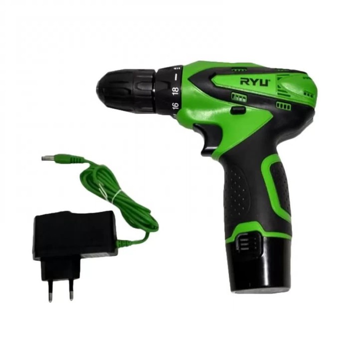 RYU BOR BATERAI 12 V CORDLESS BOR BESI KAYU BATERAI