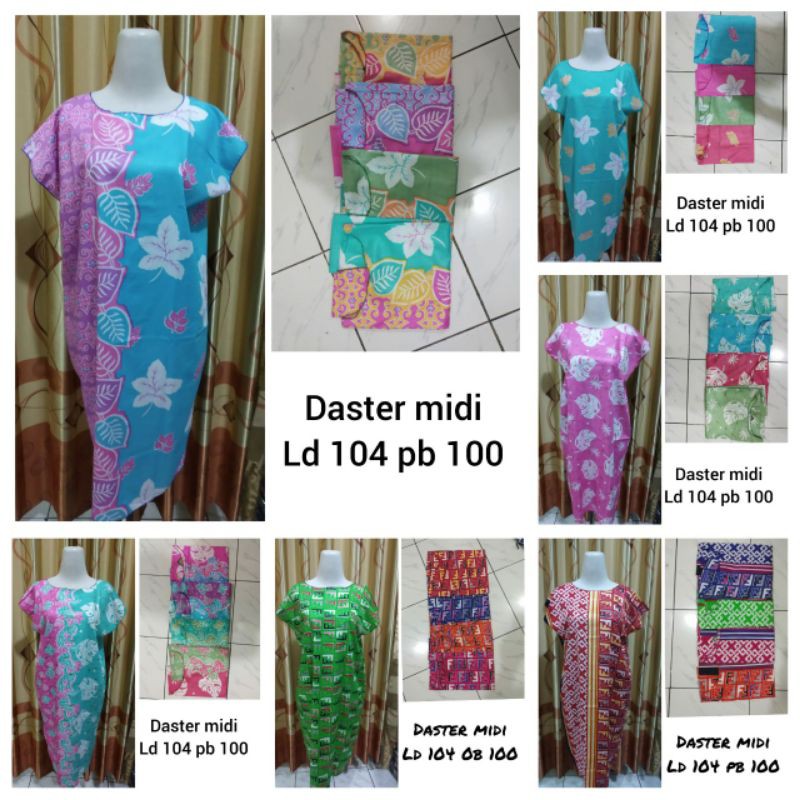 Daster Midi Bali - Motif Acak / Campur -  BPT002-1A - Batik Alhadi