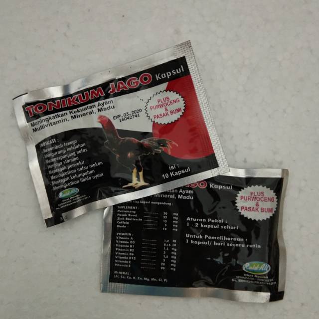 TONIKUM JAGO KAPSUL multivitamin,mineral,madu untuk kekuatan ayam