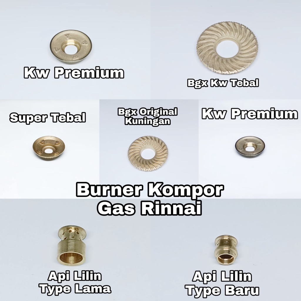 Burner Kompor Gas Rinnai / Burner Kuningan Kompor Rinnai Kecil Besar Tornado Bgx / Kuningan Kompor R