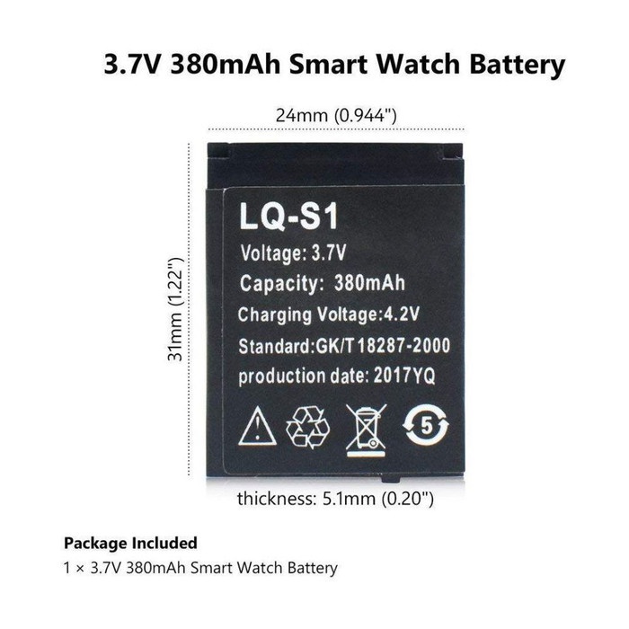 Baterai Smartwatch LQ-S1 DZ09, Battery hp Double Power smart watch, Baterai Smartwatch LQ-S1 DZ09 / U9 / U10 / A1 / Y1 / V8 / X6, Baterai Jam Tangan HP Smartwatch, TERMURAH BATERAI SMARTWATCH / BATRE SMARTWATCH LQ-S1