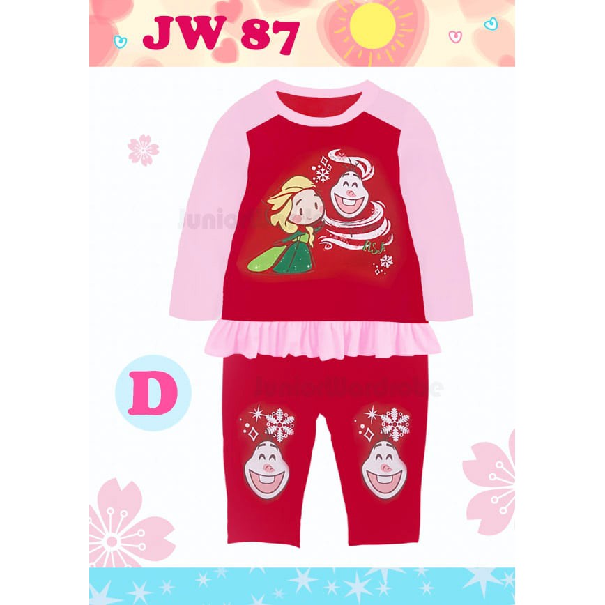 JUNIOR WARDROBE PIYAMA ANAK CWE - BAJU TIDUR FROZEN