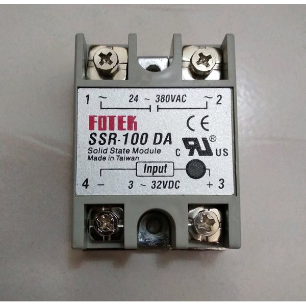 alat solid FOTEK SSR-100DA 100A Solid state relay SSR DC control AC 3-32VDC 24-380VAC