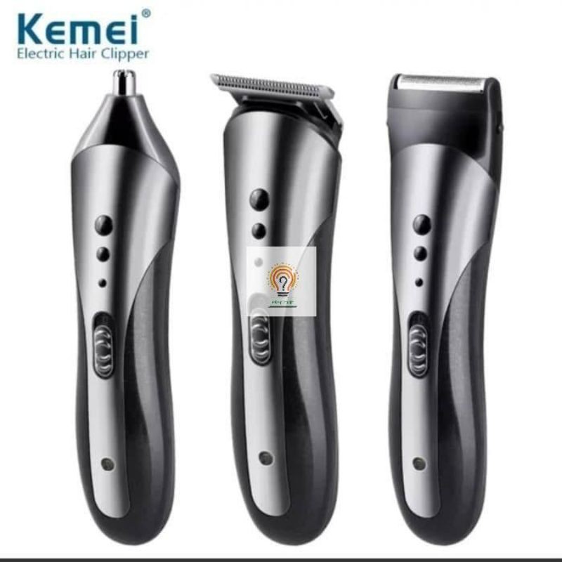 Alat Cukur Rambut Elektrik / Professional Hair Clipper 3 in 1 Kemei 1407&amp; 1419