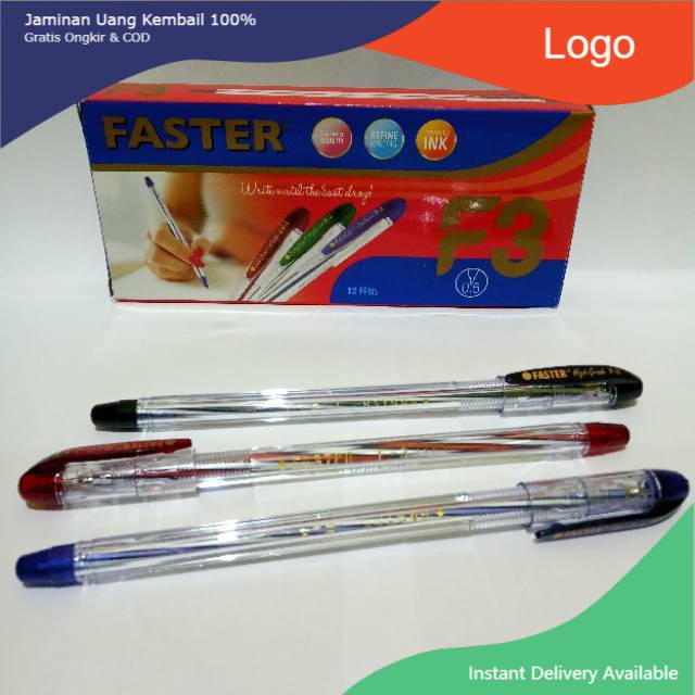 

ECER ( 1 PCS ) Bolpen Faster F3 0.5 mm Pulpen Faster F3 0.5mm